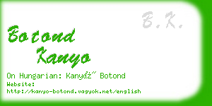 botond kanyo business card